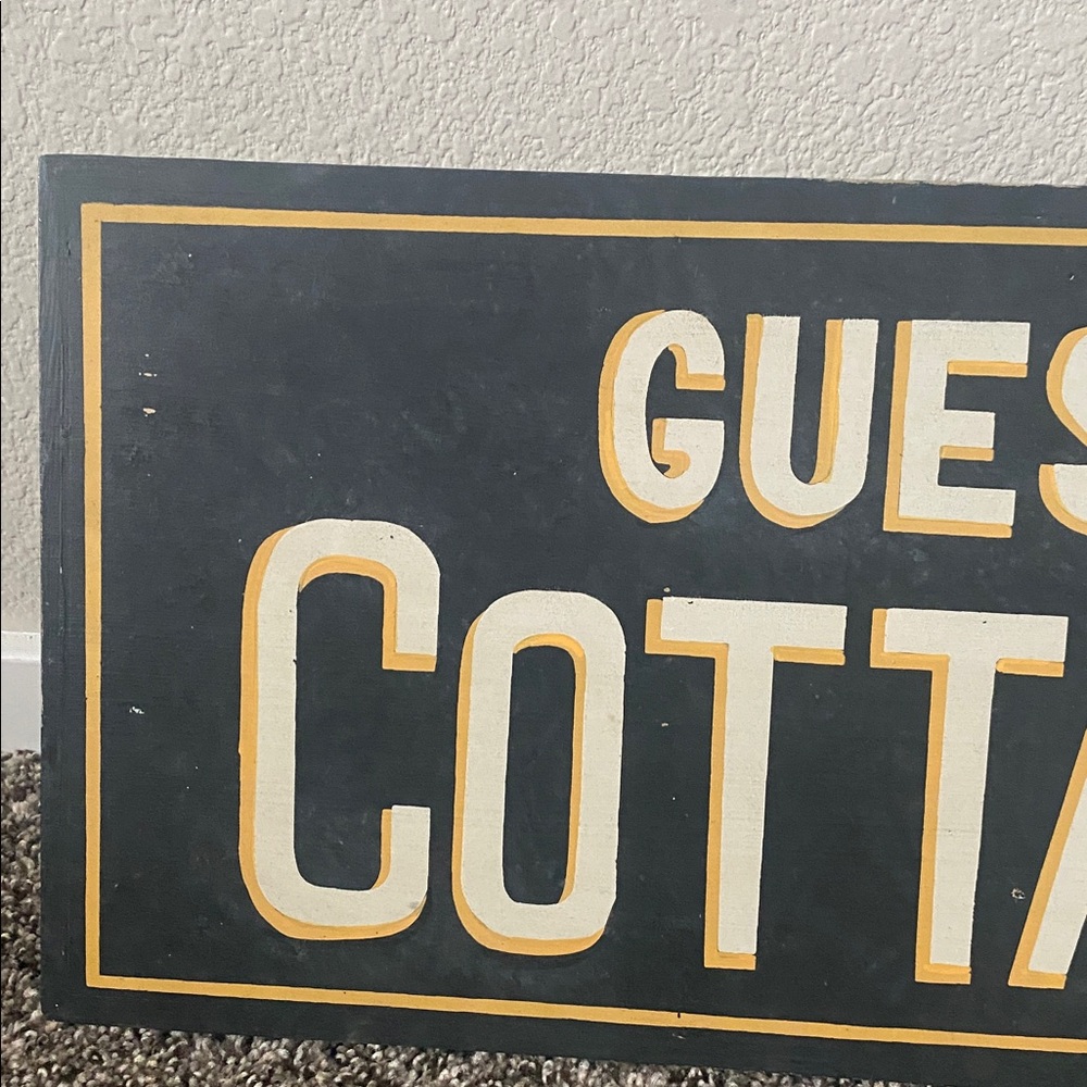 Guest Cottage Sign Distressed Welcome Guests - Picture 3 of 10